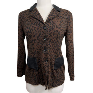 Vintage PSSST! Blazer, Brown Leopard, Size S, Made in the USA